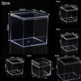 thumbnail image 4 of Caja de dulces de acrílico transparente de 3 piezas para fiestas de boda embalaje almacenamiento de joyas, 4 of 11