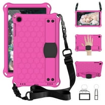 Galaxy Tab A 10.1 2019 Case SM-T510 T515. Allytech EVA Kids Friendly Heavy Duty Protection Shoulder Strap Kickstand Defender Bumper Cover for Samsung Galaxy Tab A 10.1 2019, Rose