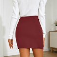 thumbnail image 5 of Women's Tennis Skirts Summer Elegant Modern High-Waist Draped Bodycon Skirt for Daily Wear Red S, 5 of 5
