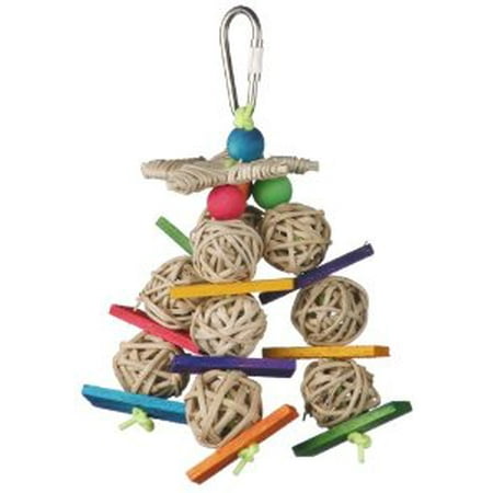 Super Bird Creations Mini Starburst Bird Toy - Colorful Bird Toy for Parrots, Cockatiels, Conures & Parakeets, Cockatiel Toy, Budgie Toys, Bird Toys, Bird Entertainment, Small Bird Size, 5.5" x 2.5"