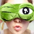 thumbnail image 3 of Cute Green Frog Funny Eye Masks para adultos Niños Funny Blindfold con ojos Open Sleep Mask Rana con los ojos vendados Xemadio 220946, 3 of 9
