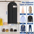 thumbnail image 3 of Waterproof garment covers pack of 6 dustproof storage for shirts suits coats, 3 of 4