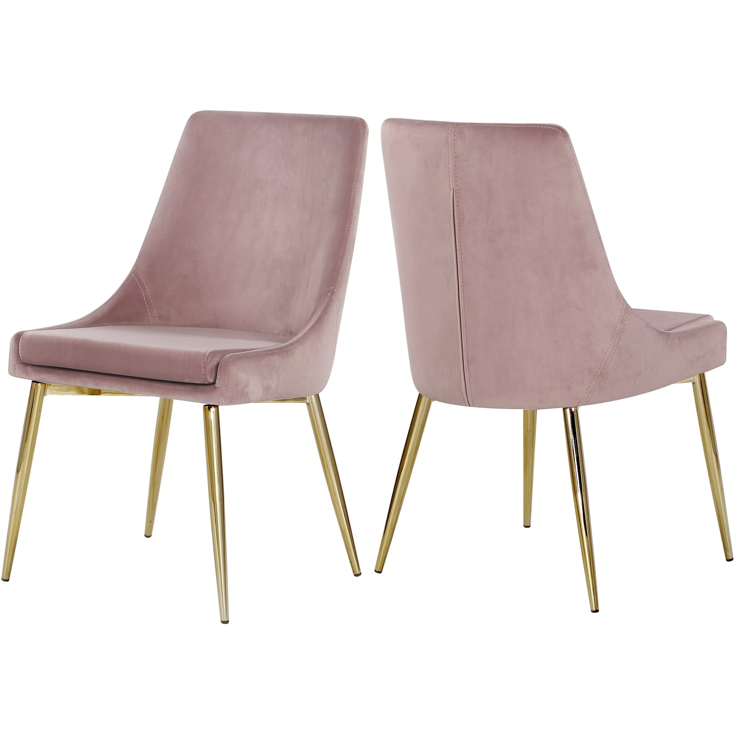 Buy Karina Pink Velvet Dining Chair, Set of 2ColorPink Velvet,Finish