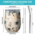thumbnail image 5 of Halloween Pattern 12oz Stainless Steel Insulated Wine Tumbler with Lid and Straw – Double Wall Vacuum Mug for Hot & Cold Drinks, 304 Steel Interior, Sweat-Free Design. Trick or Treat !, 5 of 5