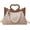 Beige, variant on Kukuzhu Straw Tote Bag for Women Mini Pearl Handbag Purses Summer Woven Crossbody Shoulder Bag Straw Beach Bag with Heart Handle