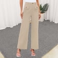 thumbnail image 1 of Shorts pour Femmes Couleur Unie Mode Décontractée Poches Coton Lin Taille Large Pantalons, Beige Femmes Pantalons S, 1 of 4