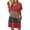 Red, variant on Women's Floral Print V-Neck Short Sleeve Casual Dress with Pocket, Pullover Summer Dress, Lightweight Comfort Fit, Fashion Ladies Outerwear,Hot Pink,3XL