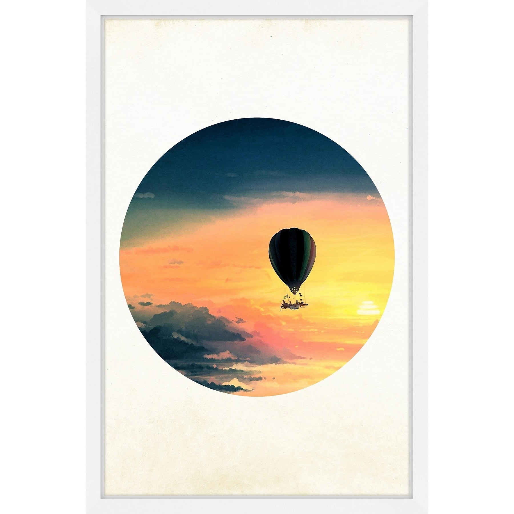 Marmont Hill "Balloon Sunset" Framed Painting Print