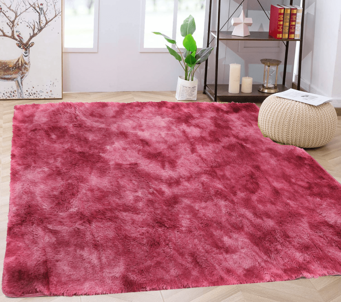 Novashion 5ft x 8ft Shaggy Area Rugs for Bedroom Living Room, Fluffy Rug Plush Decorative Rug for Indoor Home Floor Carpet
