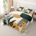 thumbnail image 3 of Homewish Mid-Century Plants Print Twin Quilt Set,Boho Lines Art Twin Coverlet Set,Cream,2pcs, 3 of 7