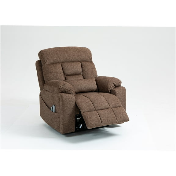 JERFIT Power Lift Recliner Chair with Heat and Massage, Heavy Duty Electric Sofa for Elderly, 180° Recline, Velvet Upholstery, Oversized Big and Tall