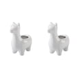 thumbnail image 4 of Flora Bunda 5" Empty Ceramic Llama,Set of 2, Pink, 4 of 5