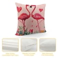 thumbnail image 4 of Awypu Flamingo Throw Pillow Covers 18 X 18 Inch Decorative Pink Bird Pillowcases Tropical Leaves Cushion Covers for Sofa Couch Summer Holiday Home Decor, 4 of 5