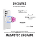 thumbnail image 4 of AKAM Agarre para celular compatible con MagSafe + Anillo adaptador magnético + Sticker bloqueador EMF, para Android y iPhone con MagSafe, 4 of 5