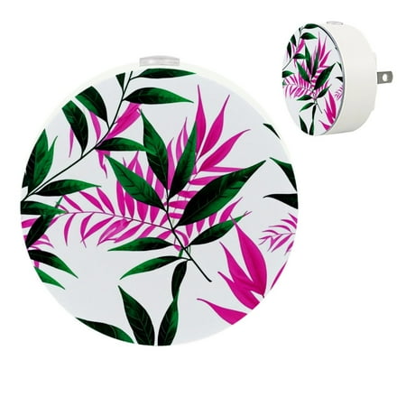 

YZUOUZY Bedside Lamps Nightlight Small Lamps Set of 2 Tropical Flower Plant Leaves Flowers