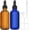Amber and Blue, variant on 2 Pack 4 oz Dropper Bottles, Tincture Bottles with Dropper, Glass Serum Bottle with Dropper for Essential Oils with Funnel, Labels & (Unbreakable Plastic Eye Dropper)