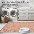 thumbnail image 5 of ODIKA 4'x6' Machine Washable Non-Slip Area Rug, Classic Lattice Design with Repeating Interwoven Hexagonal Shapes High Traffic Rug, Orange, 245266, 5 of 7