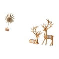 thumbnail image 5 of CoudarTitie Leaf Sculpture Metal Leaf Statue Art Figurine with Base Animal Ornament Deer Sculpture Resin Iron Wood Material Suitable for Bedroom Living Room Offic, 5 of 8