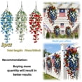 thumbnail image 4 of Patriotic Artificial Flowers, Red White Blue Fake Petunia Hanging Plants, 3-Piece Morning Glory Bouquet Set, Fade-Resistant Outdoor Porch Patio Balcony Decor for 4th of July Memorial Day Labor Day, 4 of 8