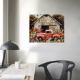 thumbnail image 4 of Farmhouse Truck Wall Art Barn Pictures Wall Decor Country Canvas Painting Print Flower Artwork Modern Home Decor Framed for Living room Bedroom Bathroom, 4 of 5