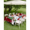 thumbnail image 3 of Outdoor Tablecloth with Umbrella Hole and Zipper, Red Snowman Christmas Rectangle Table Cloth 54x80 Inch Waterproof Tablecloth, Gifts Xmas Tree Winter Snowflake Picnic Table Cover for Patio Camping, 3 of 7