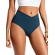 thumbnail image 1 of Bombacha de bikini CRZ YOGA tiro alto con corte en V color azul insignia XS, 1 of 5