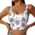 thumbnail image 2 of Picia Tribal Style Turtle Sports Bra for Women,Padded Strappy Sports Bras Medium Support Yoga Bra with Removable Cups,Running Yoga Bra-Large, 2 of 9