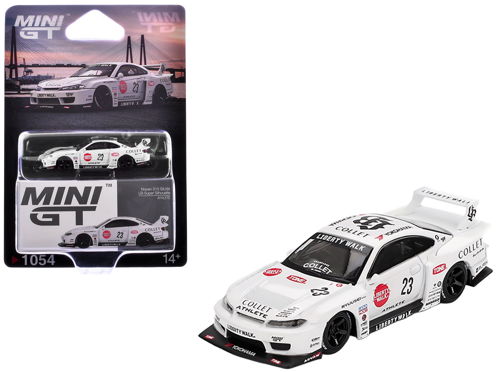 Liberty Walk Osaka S15 ミニカーサイ ン入り Mini GT 1:64 Nissan LB-Super Silhouette S15 SILVIA GARASIDRIFT x