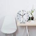 thumbnail image 3 of Reloj de pared de mármol plateado - Relojes de pared silenciosos que no hacen tictac de 10 pulgadas - Estilo rústico retro campestre decorativo para sala de estar, cocina, hogar, baño y dormitorio, 3 of 7