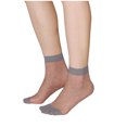 thumbnail image 2 of INSPIRE CHIC Women's Dots Pattern Ankle Length Stretchy Sheer Socks Gray, 2 of 5