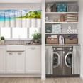 thumbnail image 5 of LALILO Kitchen Curtain Valance Coconut Palm Trees White Sandy Rod Pocket Window Curtain 52"x 18" Set of 2, 5 of 5
