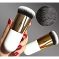 thumbnail image 2 of Chubby Kabuki Foundation Brush – Travel-Size Makeup Brush for Blending Liquid, Cream & Powder Cosmetics with Flawless Finish TIKA, 2 of 8