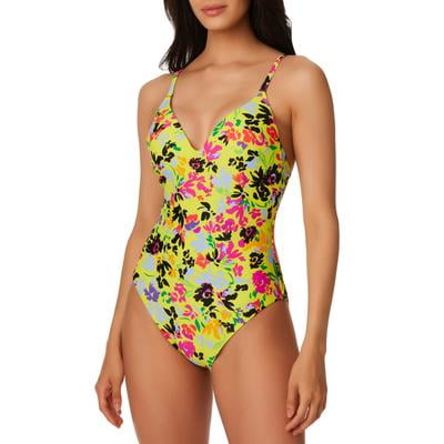 Bar III CITRON Floral Chic One-Piece Swimsuit, US Medium