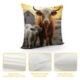 thumbnail image 4 of Shiartex Mother and Baby Cow Pillow Cushion Covers for Sofa Couch Bedroom Car Chair Home Decor - Aesthetic Decorative Spring Pillow Covers 1PC 22x22in, 4 of 5