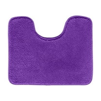 Rug Pad, Luxury Toilet Rugs U Shaped Washable Bath Rugs for Bathroom Non Sliping Extra Soft And Absorbent Microfiber Bath Mat Plush Comfortable Contours Bath Rugs, Purple