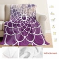 thumbnail image 5 of Purple Flowers Blanket Soft Cozy Warm Throw Blanket for Couch, Plush Fuzzy Flannel Fleece Blankets for Sofa, Watercolor Ombre Abstract Floral Geometric Bed Blankets Lightweight Gifts for Men, 50"x60", 5 of 9