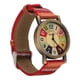 thumbnail image 4 of Reloj Hippie multicolor estilo bohemio latón PU cuero botón batería mujer reloj para fiesta de cumpleaños regalo, 4 of 8
