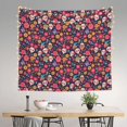 thumbnail image 2 of Pofeuu Apricot color Skull flower Print Wall Tapestry Decoration Wall Hanging Tapestry 60 x 51 Inch, 2 of 6