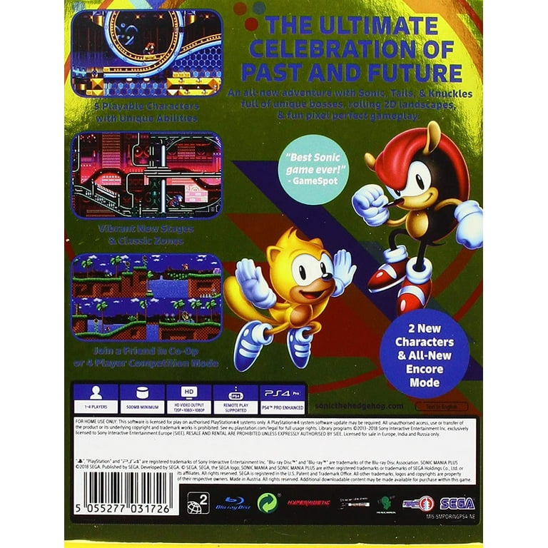 Sonic Mania Plus Box Shot for PlayStation 4 - GameFAQs