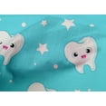 thumbnail image 5 of oneOone Cotton Cambric Aqua Blue Fabric Teeth Diy Clothing Quilting Fabric Print Fabric By Yard 56 Inch Wide, 5 of 5