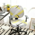 thumbnail image 5 of Computer Office Chair Covers,Printed Stretch Universal Rotating Chair Slipcovers Cover Anti-Dust Removable Washable Spandex Split Desk Chair Cover-J, 5 of 9