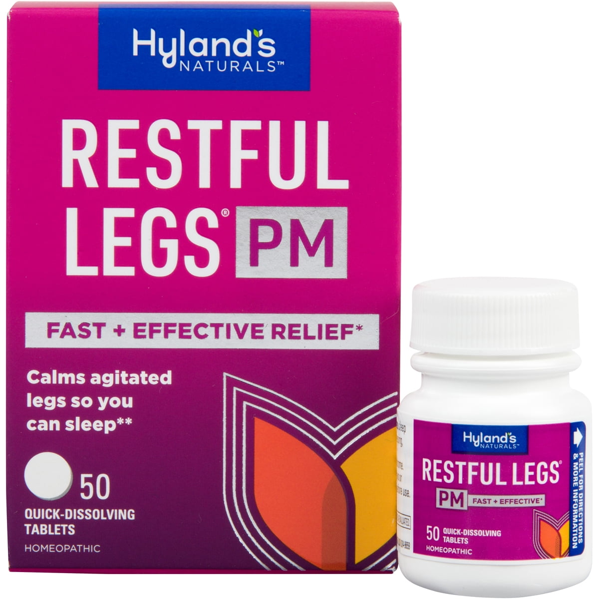 Hyland's Naturals Restful Legs PM Tablets, Calms Agitated Legs so You Can Sleep, 50 Count