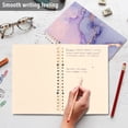 thumbnail image 5 of Haosy Lilac Marble Notebooks 2 Pcs 1-subject Journal 60 Sheets A5 College Ruled Paper Detachable Ring 8.3"x5.7", 5 of 8
