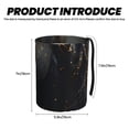 thumbnail image 3 of Wukai Black And Gold White Horse Print Car Trash Can - Easy to Clean Hanging Garbage Bin - Removable Liner - Leak-Car Garbage Can - Waterproof Trash Can for Car and SUV, 3 of 7