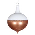 thumbnail image 1 of Vickerman MT181058 9 in. Rose Gold Candy &amp; White Glitter Drop Ornament, 1 of 1