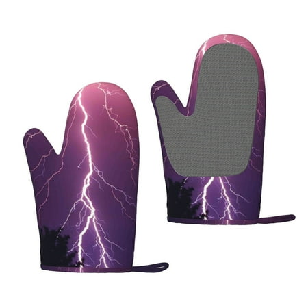 

Matuu Thunderstorm Violet Purple for Silicone Oven Gloves Heat Resistant Grilling Gloves Non-Slip Silicone Oven Mitt Great for Grilling Kitchen and Cooking