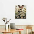 thumbnail image 3 of Jiayy Animal Canvas Art,Little Rabbit With Butterflies In The Meadow Cute Picture,Decoration Cute Poster Painting Canvas Aesthetic Wall Art Dining Living Room Kitchen Decor, 3 of 5