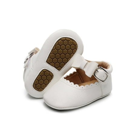 

Tenmix Newborn Flats Prewalker Mary Jane Soft Sole Dress Shoes First Walker Princess Shoe Infant Breathable Fashion White 5C