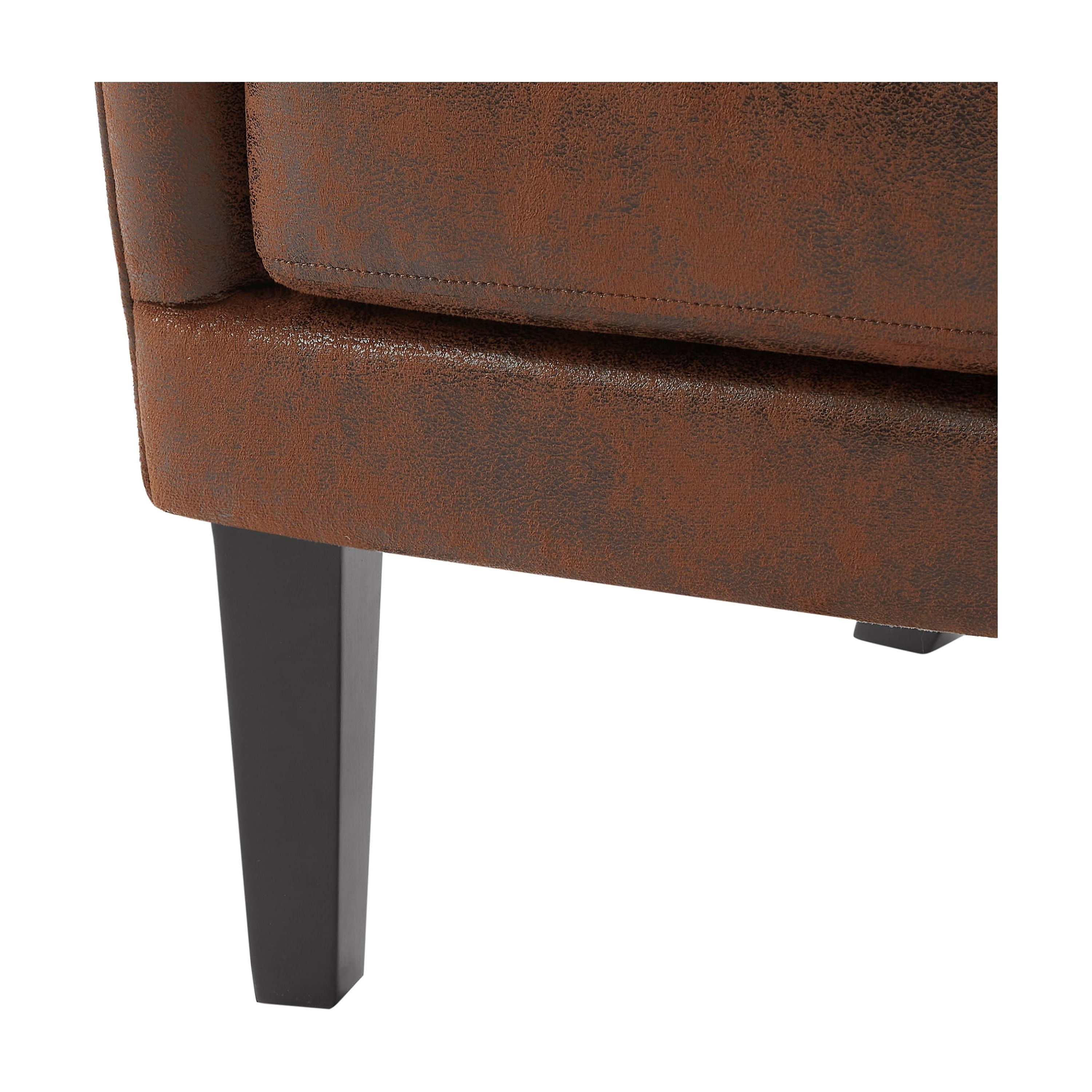 Noble House HI-BACK Studded Arm Chair for Living Room Study Bedroom,Classic Design,Brown