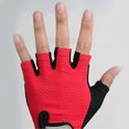 thumbnail image 2 of Guantes de medio dedo unisex para deportes al aire libre, guantes de ciclismo para montar en motocicleta, color rojo XL, 2 of 3
